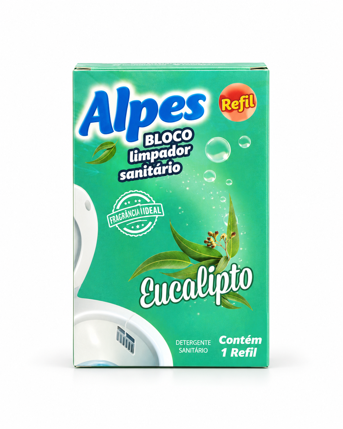 Refil Bloco Limpador Sanitário Alpes Eucalipto