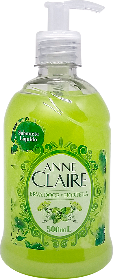 Sabonete Líquido Anne Claire Erva Doce e Hortelã 500ml