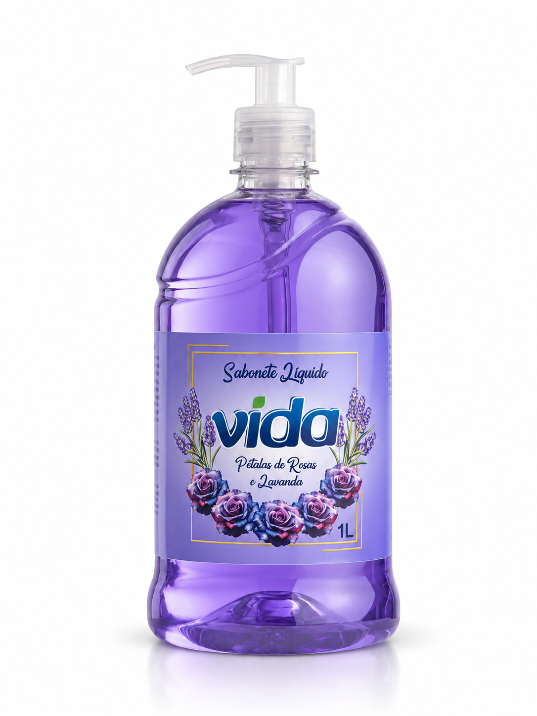 Sabonete Líquido Vida 1L Pétalas de Rosas e Lavanda