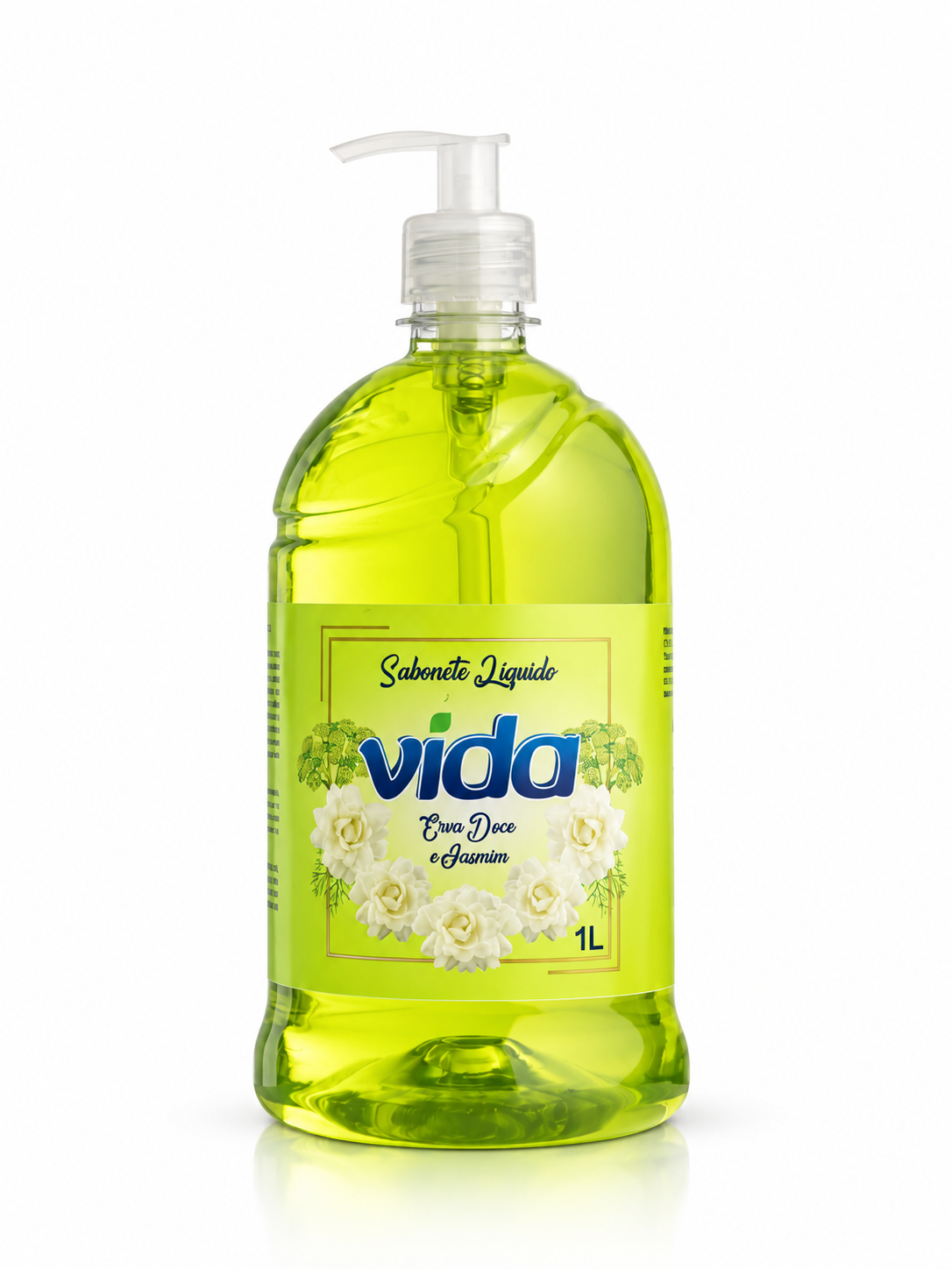 Sabonete Líquido Vida 1L Erva Doce e Jasmim