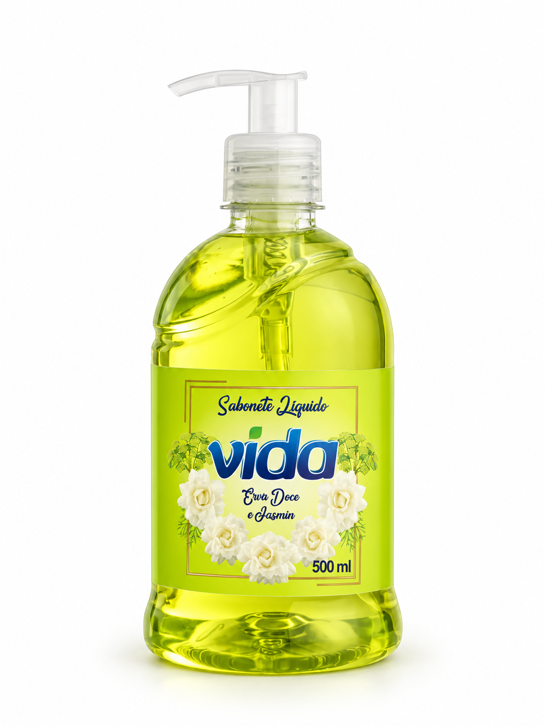 Sabonete Líquido Vida 500ml Erva Doce e Jasmim