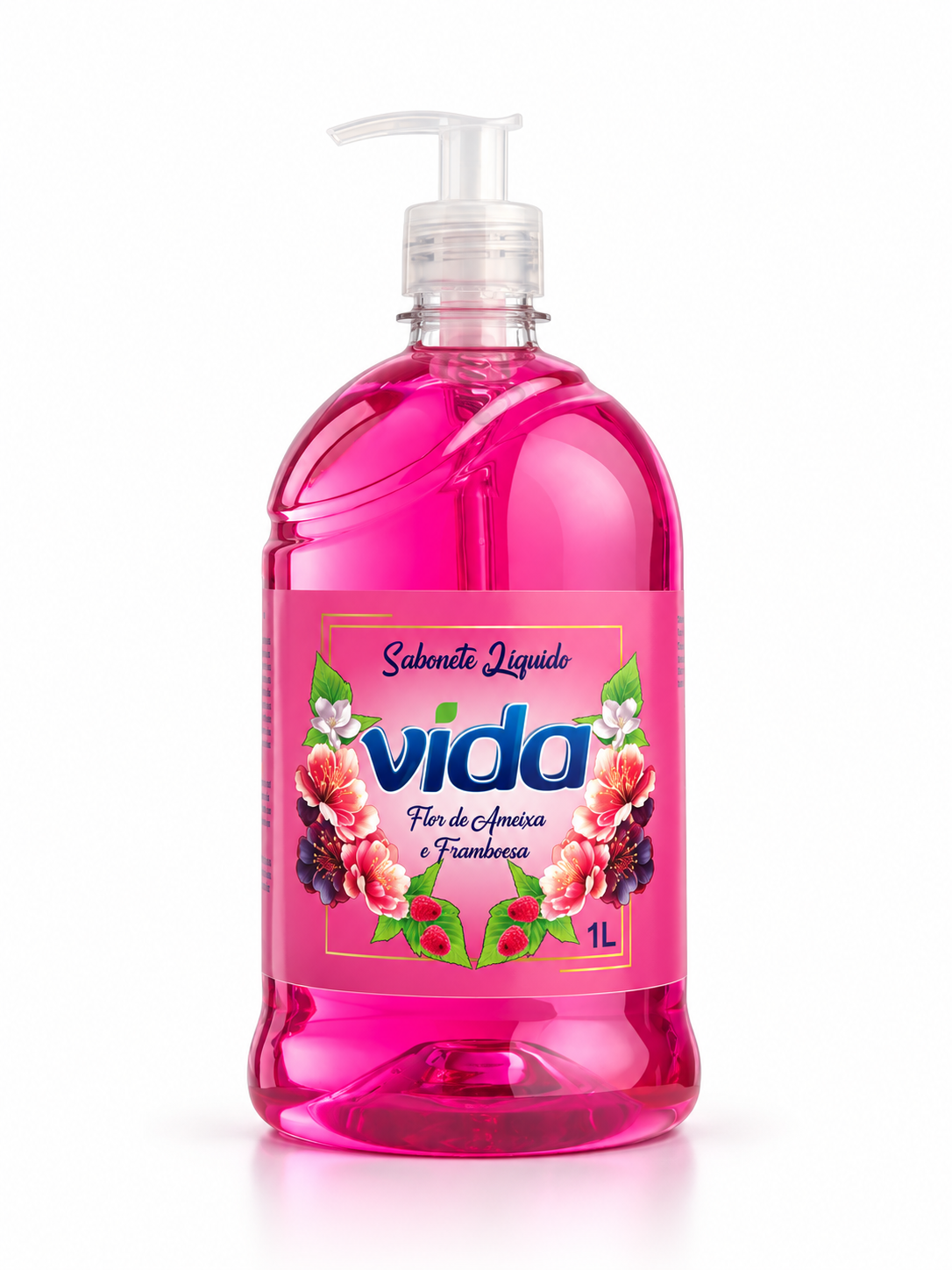 Sabonete Líquido Vida 1L Flor de Ameixa e Framboesa
