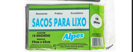 Sacos para Lixo Alpes em Pacote