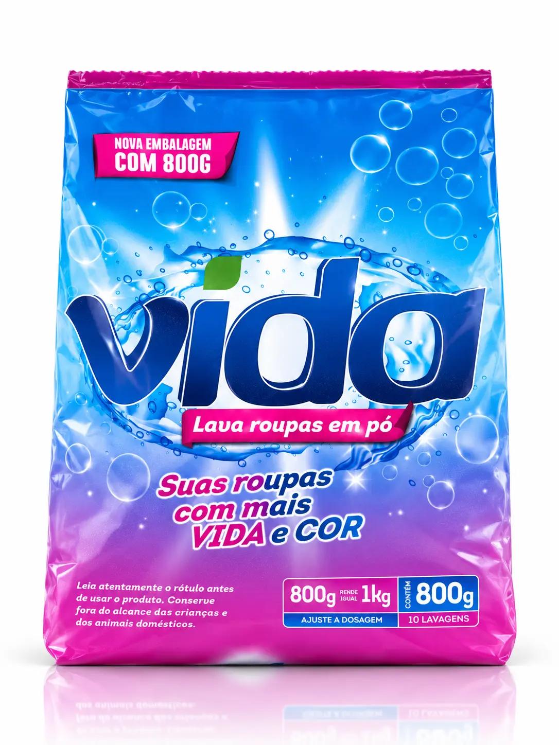 Lava Roupas em Pó Vida 800g